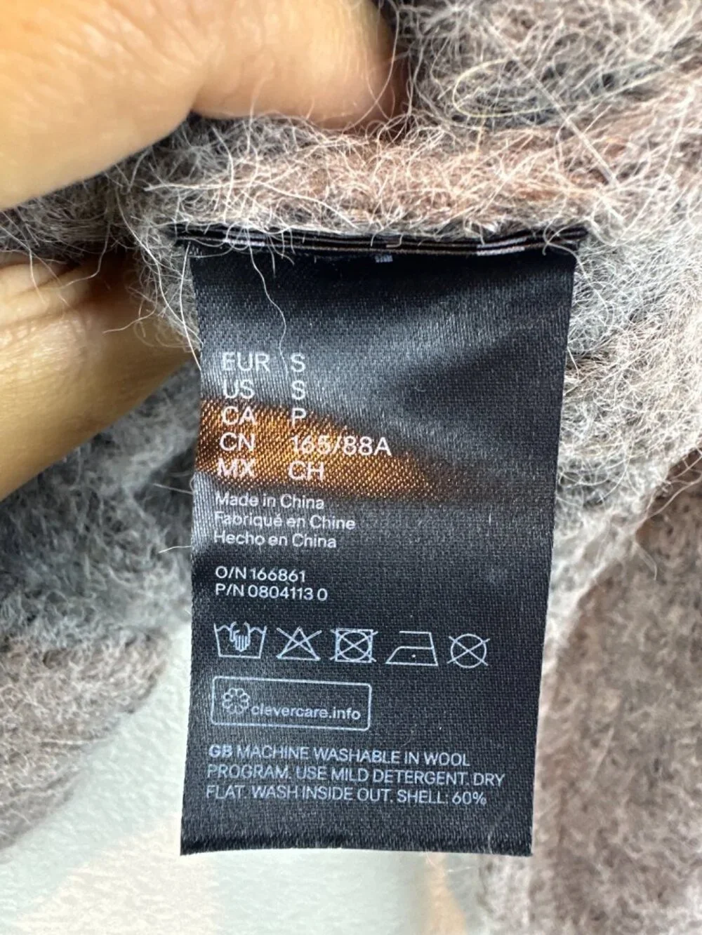 H&M Alpaca Blend Cardigan Sweater Gray Button Front Women’s Small Cozy Knit